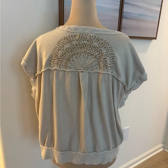 We The Free Cream Buttoned Blouse - Picture 4 of 6